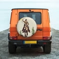 thumbnail image 2 of Fotbe Vintage Cowboy Riding Horse Spare Tire Cover Thickening Universal Fit for Jeep, Trailer, RV, SUV, Truck, Tough Tire Wheel Soft Cover-14 inch, 2 of 8