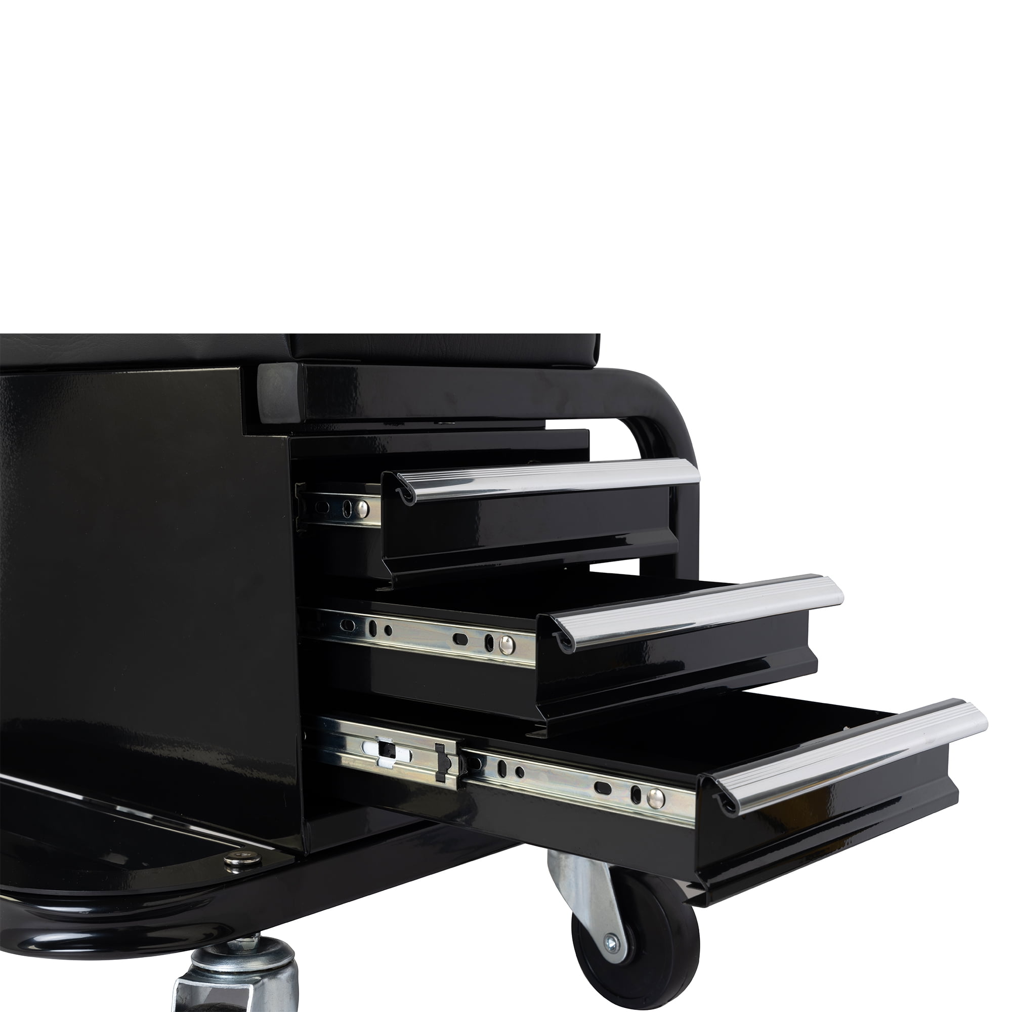 Hyper Tough PD2016AW 3-Drawer Creeper Seat, Black With 4 Caster