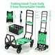 thumbnail image 4 of Yeshouse Carretilla plegable 2 en 1 con cesta plegable: capacidad de 150 kg, diseño de 4 ruedas y asa retráctil, carrito portátil para mudanzas y compras, 4 of 7