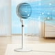 thumbnail image 1 of Ventilador de escritorio y de pie para exteriores, con viento potente, bajo nivel de ruido, carga USB, 3 velocidades, 3 aspas cóncavas., 1 of 7