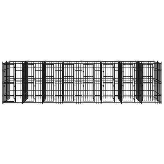 vidaXL Outdoor Dog Kennel Steel 158.8 ft²