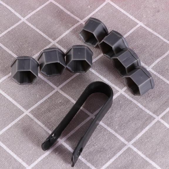 ROSENICE 21pcs 17mm T39 Hexagonal Wheel Lug Nut Covers Bolts Covers Screw Protect Caps with Black Clips
