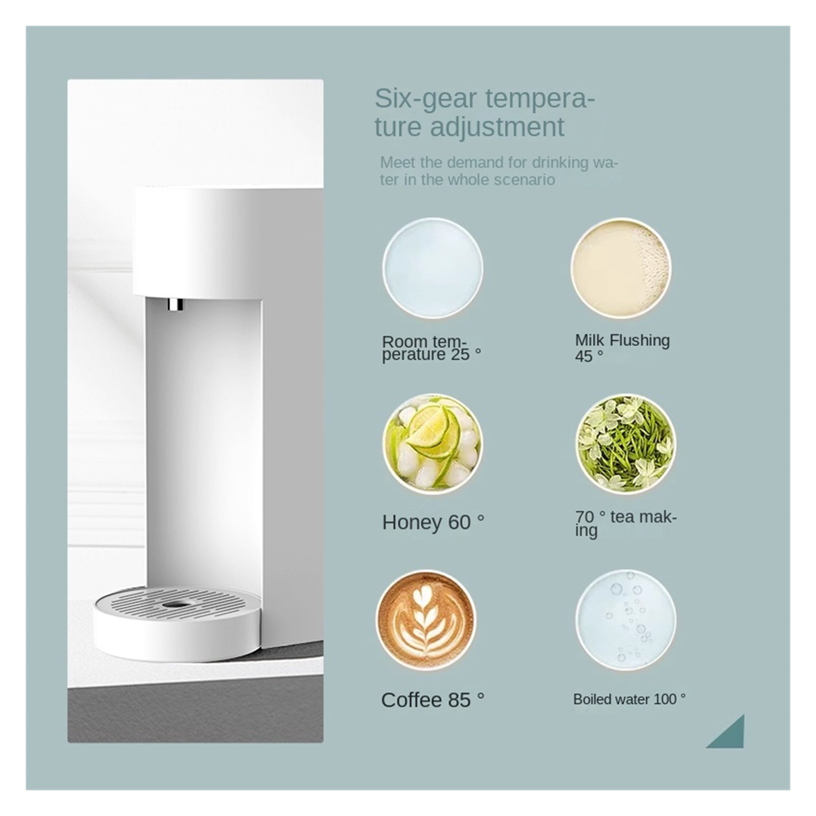 Instant Hot Water Dispenser Small Desktop Water Dispenser Quick-Heating Desktop Straight Drinking Machine Water Bottle Pump ,Safety Performance
