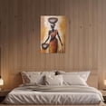 thumbnail image 3 of ZHONGYUTONG African American Wall Art Black Women Canvas Tribal Pictures Wall Decor Abstract Africa Girl Painting for Home Decor Framed (12.00" x 18.00"), 3 of 5