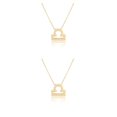thumbnail image 1 of Collar Sonducket Ins Doce Signo del zodiaco Retro Antióxido, 1 of 6