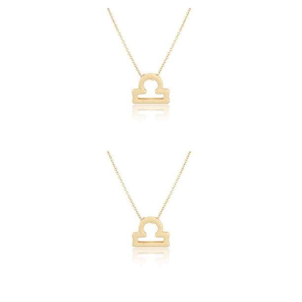 Collar de constelaciones Qarigey Ins doce signos del zodiaco Libra oro 2piezas
