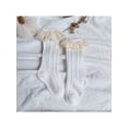 thumbnail image 2 of Franhais Kids Stockings with Lace Flower Decoration, Knee High Tight Mesh Ruffle Clothing Accessory, 2 of 2