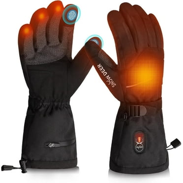 SNOW DEER Heated Work Gloves Men Rechargeable Waterproof, Cut-Resistance Heated Gloves for Men Women, Touchscreen Heated Working Gloves for Men Outdoor Work