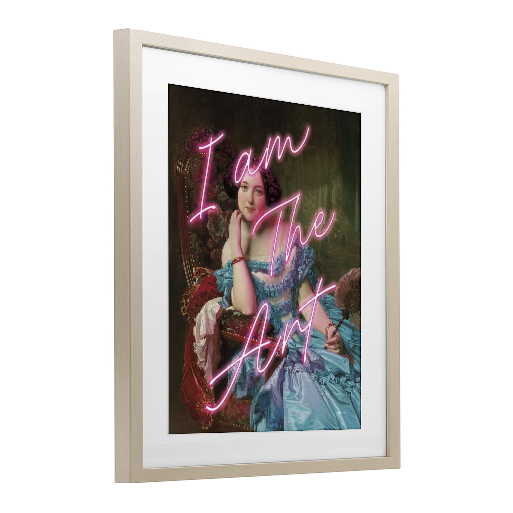 Stupell Industries I Am The Art Portrait Birch Framed Print Under Glass, design by Mary Urban
