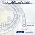 thumbnail image 2 of Uxcell Wire Reinforced Hose, Vinyl Suction Tubing High Pressure Chemical Resistant 5/8" x 6.6 Ft, 2 of 7