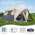 thumbnail image 6 of 10 Person Family Cabin Tent with Screen Porch Camping Tent for Outdoor Camping Backyard Beige, 6 of 9