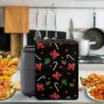 thumbnail image 4 of ZUXONGSY Christmas Holly Candy Air Fryer Cover Rice Cooker Protective Cover with Storage Pockets Dust-Proof Kitchen Small Appliance Cover Not Easy to Pilling Christmas Decor, 4 of 7
