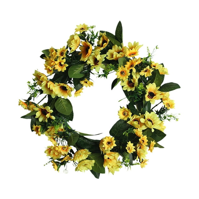 EGNMCR Fleur Simulée Couronne de Porte Couronne de Fleurs Décoration Couronne de Fleurs Roses Fausse Fleur Pendentif de Mariage et de Vacances Simulée