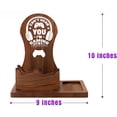 thumbnail image 4 of Wooden Headphone Stand Modern Gaming Headphone Stand Vertical Wooden Holder Desk Space Saving Secure Valentine Gamer Gifts for Teen Boy, Gamer Accessories Stuff, 4 of 5