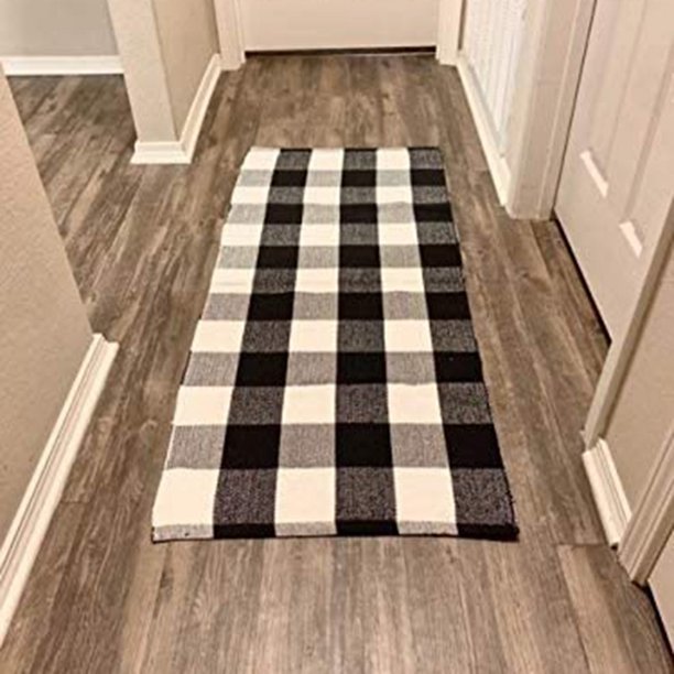 Classic Black & White Checkered Rug 2 Indoor & Outdoor Area Rug