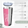 thumbnail image 3 of Pink Flamingo Coffee Mug, I Dont Give A Flock - Funny 20 oz Tumbler, Stainless Steel Cup with Lid, Double Wall Vacuum Insulated Travel Mug Gifts for Men Women, 3 of 6