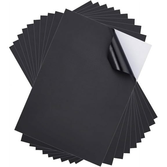 5Pcs PVC Self Adhesive Picture Stickers Blank Rectangle Architectural Model Sticker Black 310x215x0.3mm