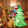 thumbnail image 1 of Costway 1,8m LED Hinchable Papá Noel Perro y Arbol de Navidad con Soplador Decoración Navideña, 1 of 8