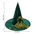 thumbnail image 3 of Wovilon Halloween Green Witch Hat Magics Hat Witch Hat, 3 of 6