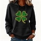 thumbnail image 1 of Xuyuer St Patrick's Day Hoodie for Women Irish Shamrock Graphic Shirt Funny Lucky Clover Long Sleeve Hoodie Pullover Tops, 1 of 6