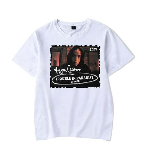 Ryan Caraveo Trouble In Paradise US Tour T-Shirt Women Men Casual Fashion Short Sleeve Tee
