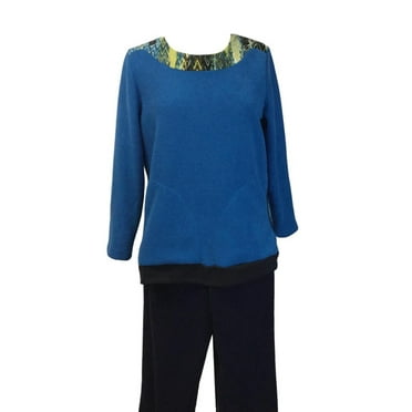 Adaptive Shoulder-Snap Pant Set, Blue