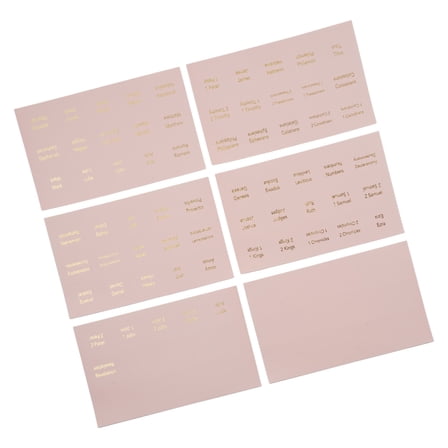 6 Sheets Pink Bible Index Tabs Laminated Bible Labels Decorative Bible Tabs Bible Study Supplies Easy to Read for Women