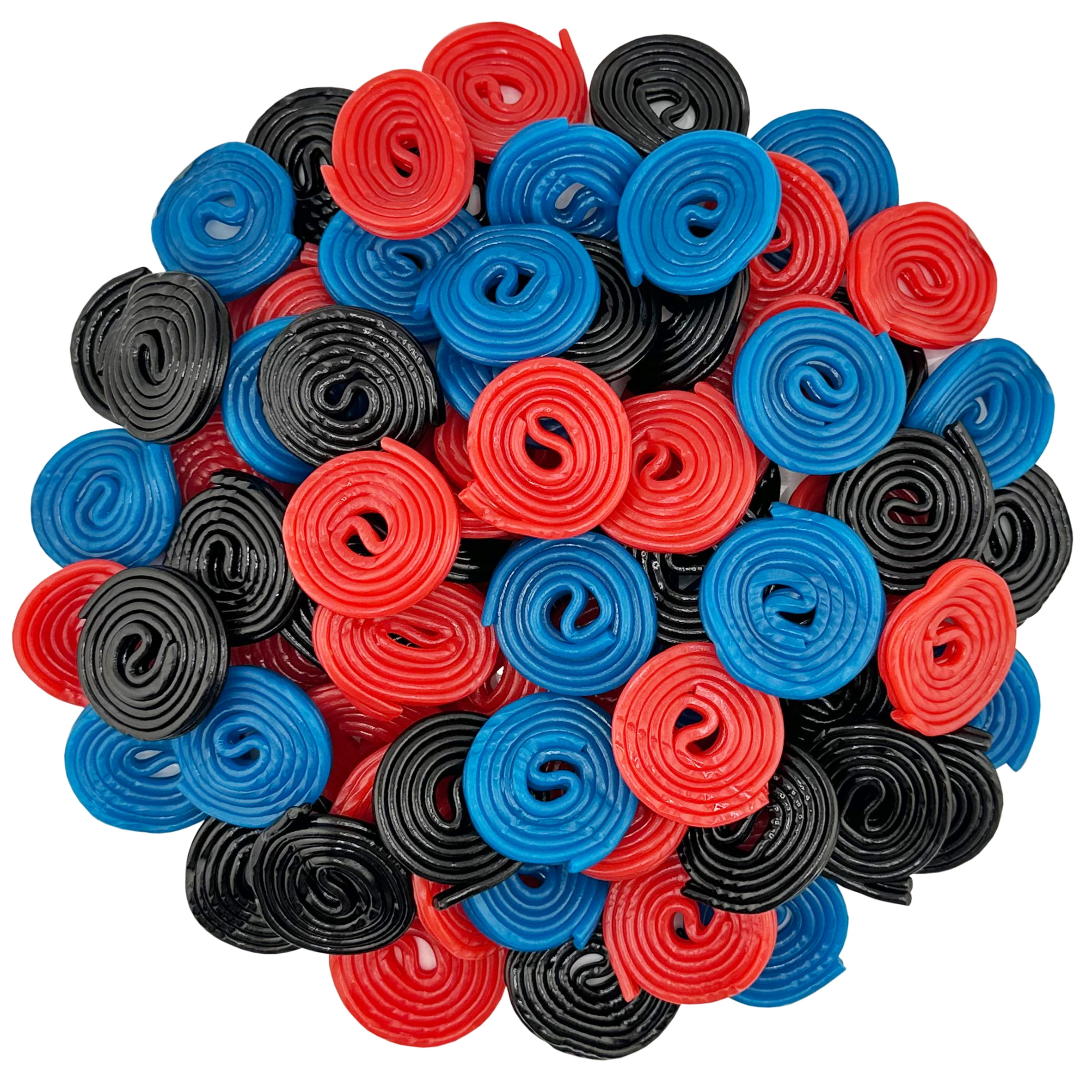 FirstChoiceCandy Assorted Licorice Spiral  Wheel Gummy Candy - 5 Pound