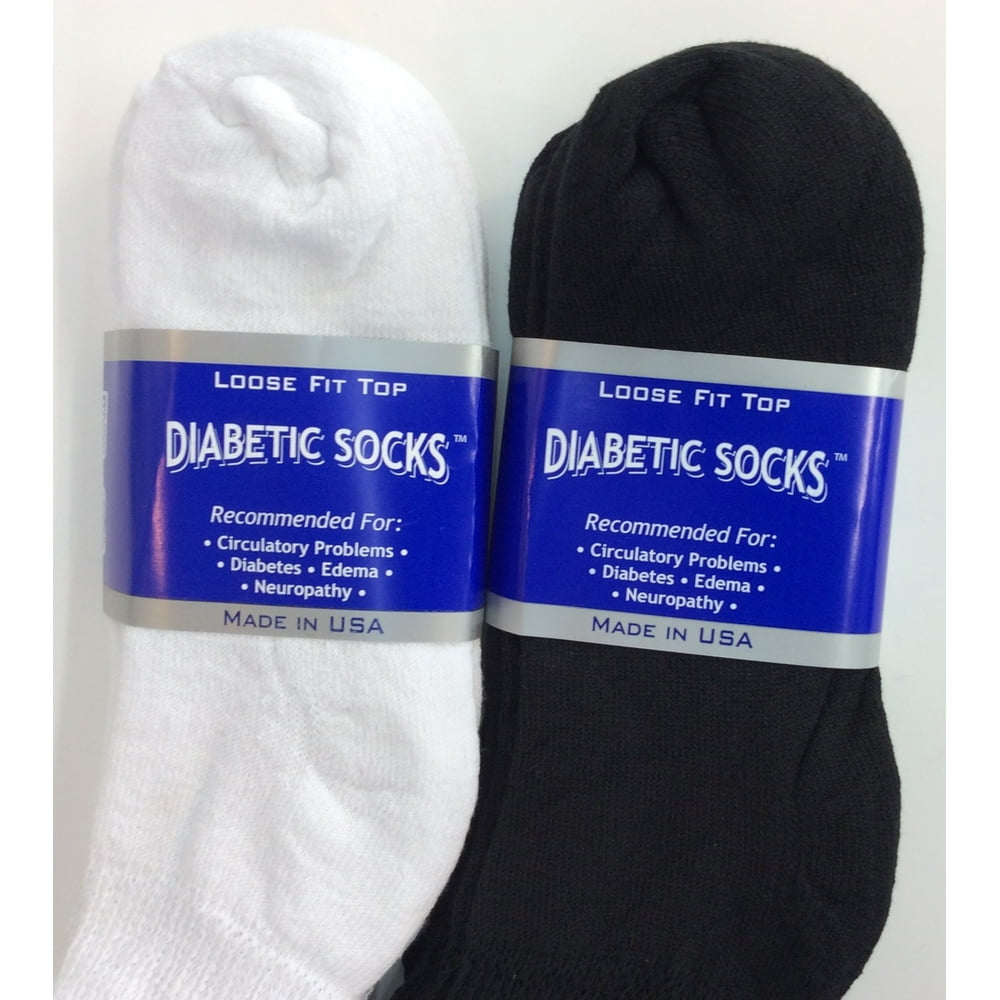 Creswell Sock Mills - Creswell 6 Pairs Of Mens White And Black Diabetic ...