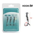 thumbnail image 2 of 3pcs For Carp Fishing Rigs With Ring Swivel Connector Curve Shank Fishing Hook 4#, 2 of 7