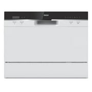 RCA RDW3208 Home Kitchen 6 Place Setting Portable Countertop Dishwasher, White