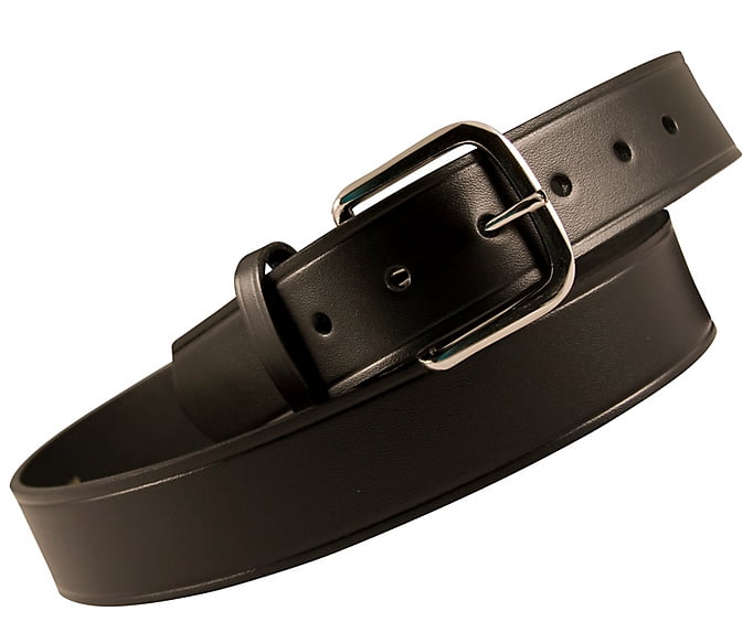 Boston Leather 6505-3-34B Black Basketweave 1-3/4" Wide Garrison Belt 34" Brass