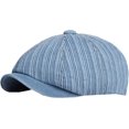 thumbnail image 5 of CoCopeaunts Newsboy Hats for Men Women Washed Denim Beret Cap Vintage Artist Painter Beret Hat Retro Flat Octagonal Newsboy Cap, 5 of 7