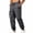 Dark Gray, variant on Cargo Trousers for Men Baggy Hiking Pants Travel Pants Low Rise Pants Cropped Black Taper Summer Pants,XXL