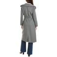 thumbnail image 2 of Tahari womens  Elliot Wool-Blend Wrap Coat, m, Grey, 2 of 3