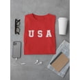 thumbnail image 3 of Usa Text T-Shirt Men -Smartprints Designs, Male 3X-Large, 3 of 4