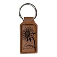 thumbnail image 2 of Keychain - Rectangle - Sunflower - Leather, 2 of 4
