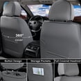 thumbnail image 3 of Coverado Car Seat Covers Full Set, Gray Front and Rear Seat Protectors, Waterproof Faux Leather Universal Fit for Most Cars, 3 of 11