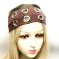 thumbnail image 3 of Trendy Punk Headbands With Wide Elastic Band And Hollow Eyelets Hair Accessories, 3 of 10