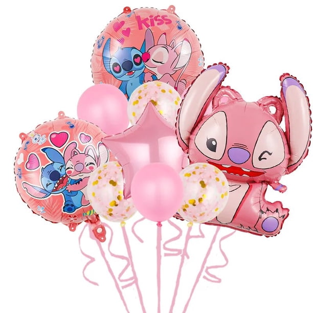 Disney-Juego de globos de aluminio para fiesta temática de Lilo & Stitch, decoración de fiesta de cumpleaños para niños y niñas, regalo de juguete
