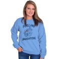thumbnail image 3 of Feeling Naughty Cute Mermaid Anchor Women Plus Size Crewneck Sweatshirt Brisco Brands 2X, 3 of 5