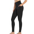 thumbnail image 3 of Workout Leggings with Two Side Pockets for Women High Waist Yoga Pants Soft Lightweight Athletic Gym Tights, Black M, 3 of 7