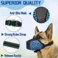 thumbnail image 3 of Mesh Soft Dog Muzzle, Breathable Dog Mask Muzzle for Large Dogs Anti Biting Barking Chewing, No Bark Pet Muzzle with Reflective & Adjustable Strap for, 3 of 4