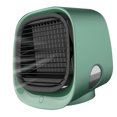 thumbnail image 2 of Ventilador de nebulización portátil, mini ventilador de escritorio recargable por USB, con rociador de agua para el hogar y la oficina, color verde, 2 of 12