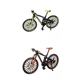 Lot de 2 figurines d'action pour vélo moulé sous pression 1/18, mini doigt, vélo de montagne, artisanat, décoration de bureau Lot de 2 figurines d'action pour vélo moulé sous pression 1/18, mini doigt, vélo de montagne, artisanat, décoration de bureau