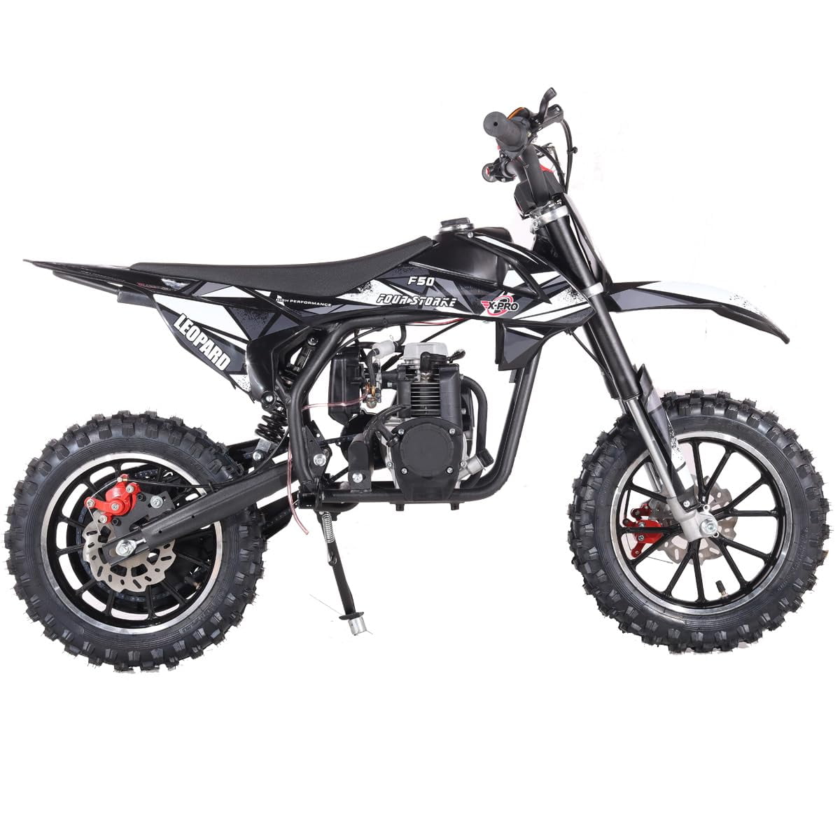 X-Pro Leopard 40 Mini Gas Dirt Bike, Gas Power 4 Stroke Dirt Bike! 40CC Pit Bike, Pull Start, 10" Wheels!