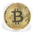 thumbnail image 2 of Moneda de Bitcoin chapada en oro, colección de arte coleccionable, regalo conmemorativo físico, moneda de casasus crypto, Metal de imitación antigua, 2 of 4