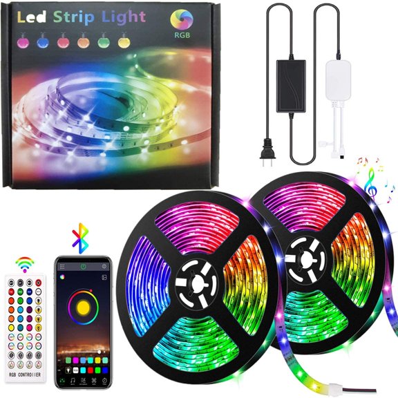 APP Control Led Light with Bluetooth Smartphone APP Control Music Rhythm Colorful Color Changing Atmosphere Light
