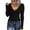 Black, variant on Tittly Basic Tees T Shirts for Women Women's Shirts Long Sleeve V Neck Ribbed Button Down Knit Sweater Tops V Neck T Shirts Womens Long Sleeve Tops Black L