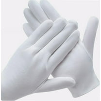 3 Pairs White Cotton Gloves for Dry Hands Eczema SPA Moisturizing - Work Glove Liners for Serving Costume Inspection